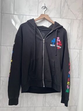 Chrome Hearts Cemetery Cross Multi-color Zip Up Hoodie  XS oversized Authentic